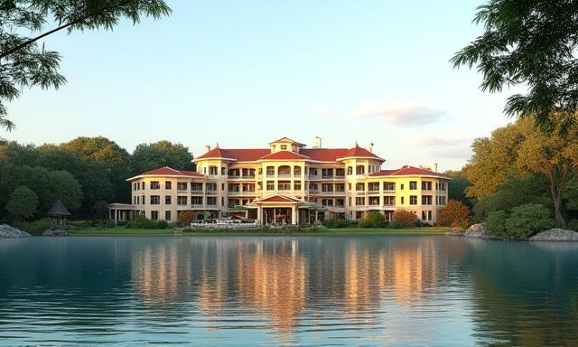 Exterior view of Lakeview Resort hotel